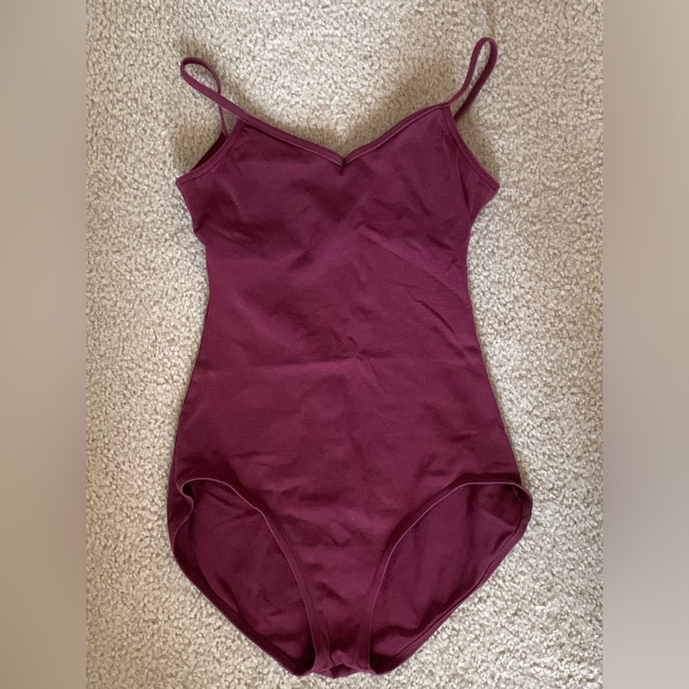 V-neck Camisole Leotard with criss-crossed lower back from Capezio